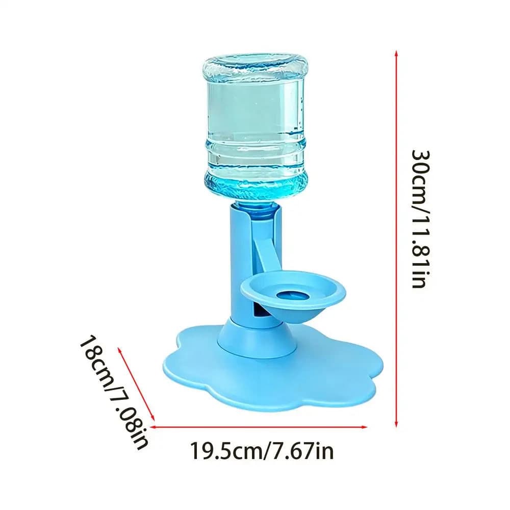 Blue automatic cat water bowl stand