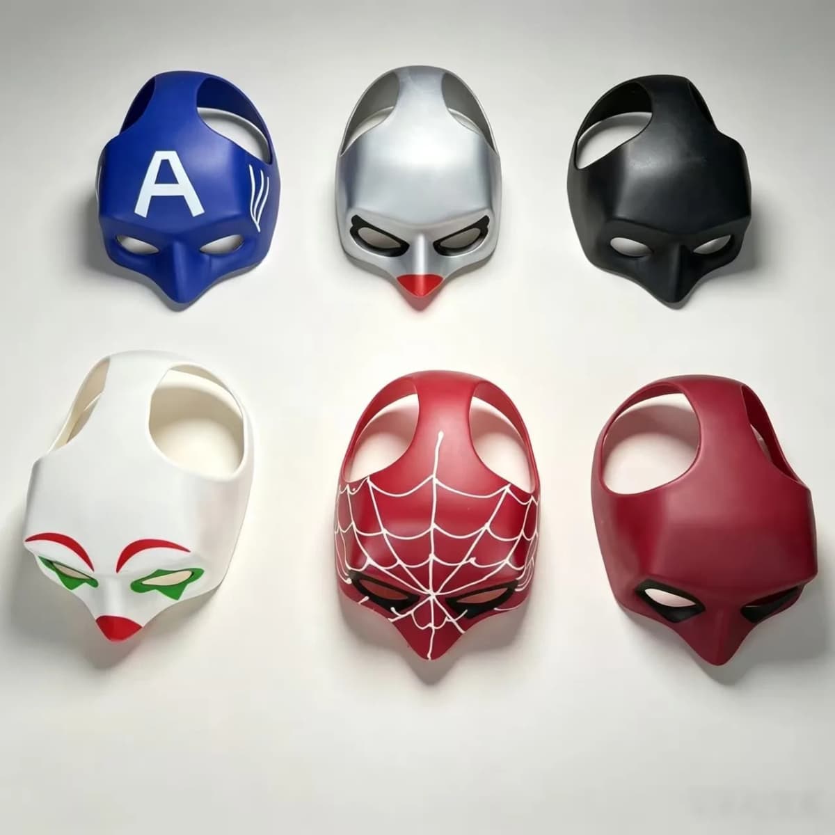 Pet Masks Cat & Batman Halloween Party Decorations Plastic Masks with Spider Web Pattern All Seasons Stock