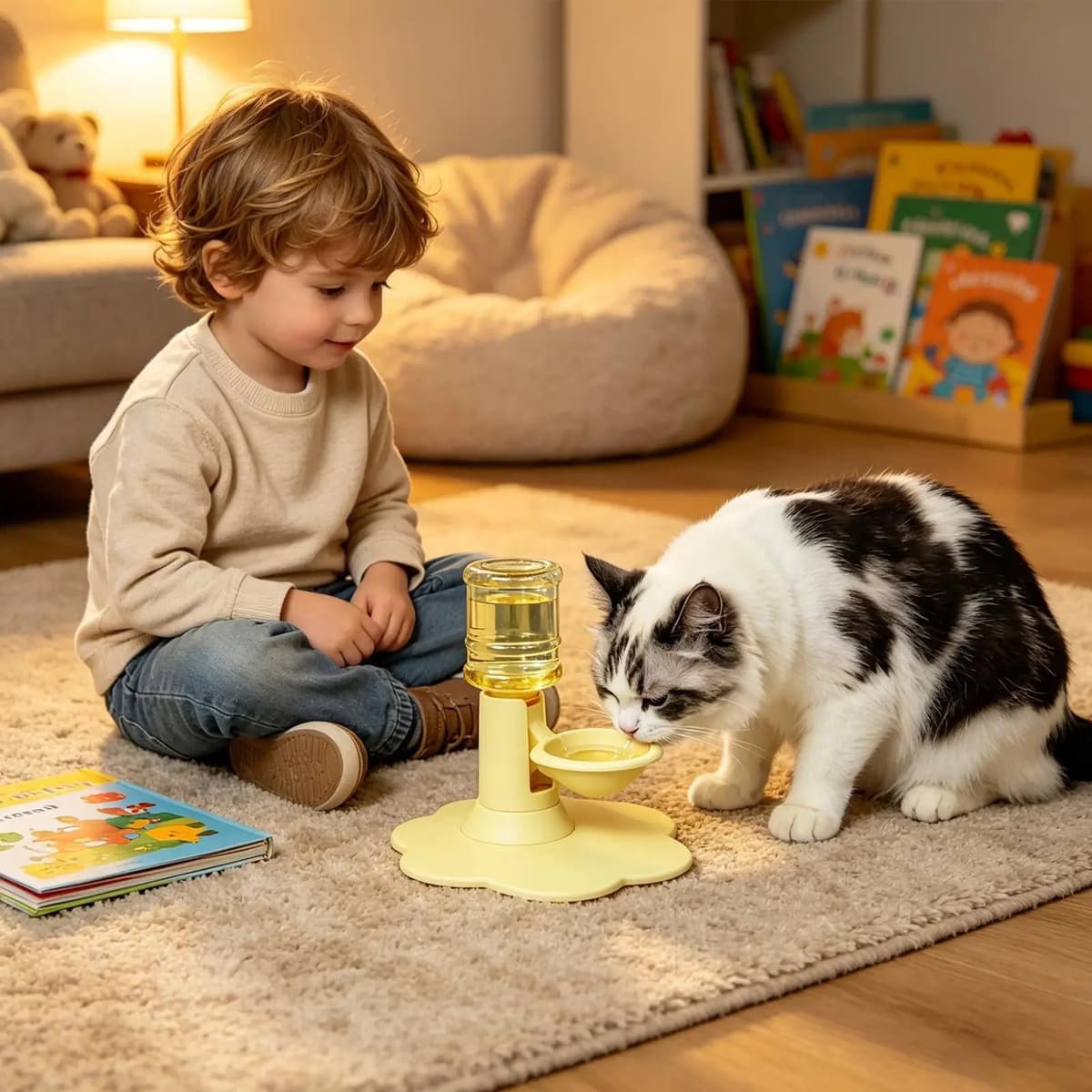 Anti-tip base of the pet water dispenser stand